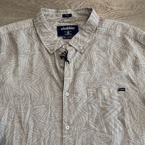 Chubbies Button Down Shirt Friday Mens XL No Such Thing Pattern Geometric NWT